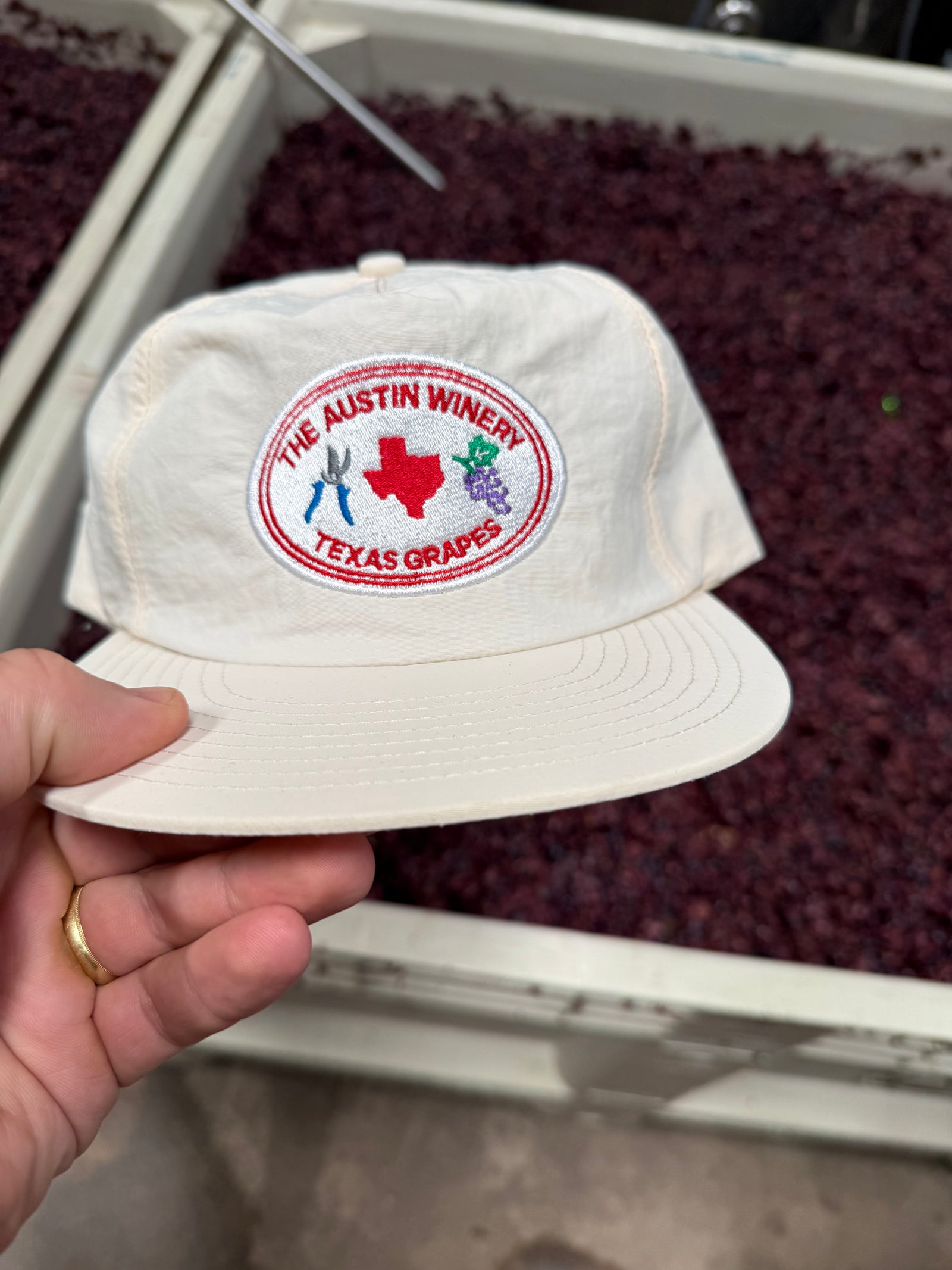 Eggshell Field Trip Fruit Sticker Hat